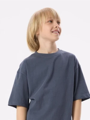 Reserved - Bawełniany t-shirt - niebieski