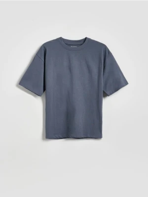 Reserved - Bawełniany t-shirt - niebieski