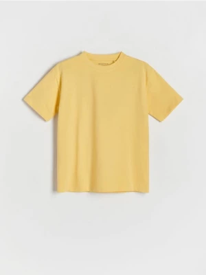 Reserved - Bawełniany t-shirt oversize - pomarańczowy