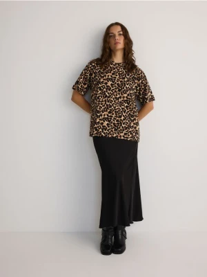 Reserved - Bawełniany t-shirt oversize - wielobarwny