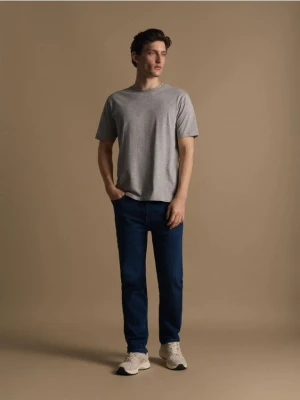 Reserved - Bawełniany t-shirt regular fit - szary