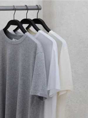 Zdjęcie produktu Reserved - Bawełniany t-shirt regular fit - szary