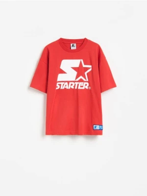 Reserved - Bawełniany t-shirt Starter - czerwony