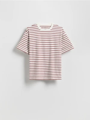 Reserved - Bawełniany t-shirt w paski - wielobarwny