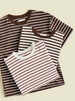 Zdjęcie produktu Reserved - Bawełniany t-shirt w paski - wielobarwny