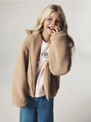 Zdjęcie produktu Reserved - Bawełniany t-shirt z aplikacją Boffie & Poko - pastelowy róż