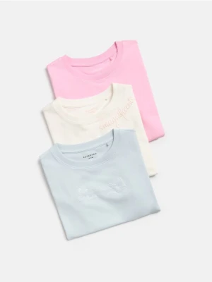 Reserved - Bawełniany t-shirt z nadrukiem 3 pack - wielobarwny