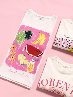 Zdjęcie produktu Reserved - Bawełniany t-shirt z nadrukiem - biały