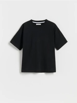 Reserved - Bawełniany t-shirt z nadrukiem - czarny