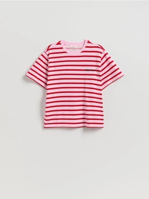 Reserved - Bawełniany t-shirt z nadrukiem - wielobarwny