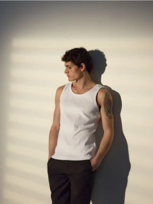 Zdjęcie produktu Reserved - Bawełniany tank top - biały