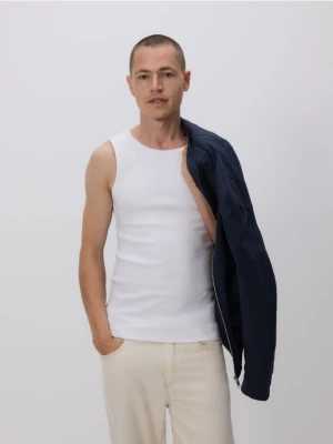 Reserved - Bawełniany tank top - biały