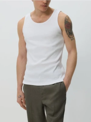Reserved - Bawełniany tank top - biały