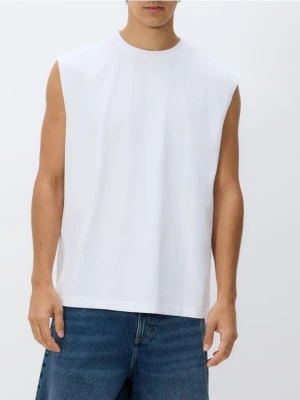 Reserved - Bawełniany tank top - biały