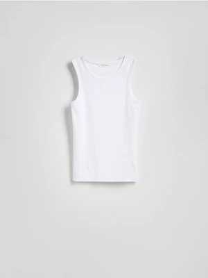Reserved - Bawełniany tank top - biały