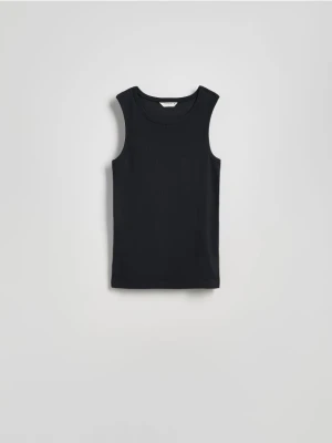 Reserved - Bawełniany tank top - czarny
