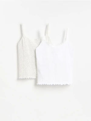 Reserved - GIRLS` UNDERSHIRT MULTI - złamana biel