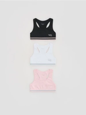 Reserved - Bawełniany top 3 pack - biały