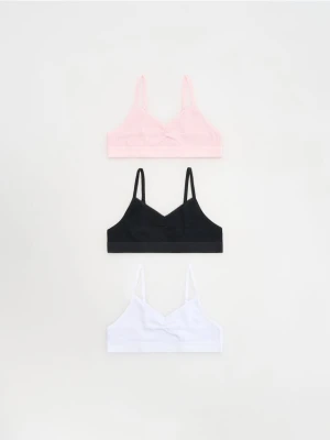 Reserved - Bawełniany top 3 pack - pastelowy róż