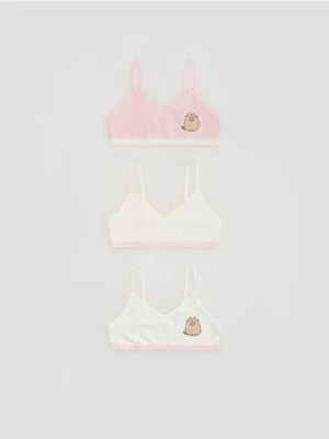 Reserved - Bawełniany top 3 pack Pusheen - wielobarwny