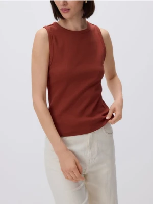 Reserved - Bawełniany top - miedziany