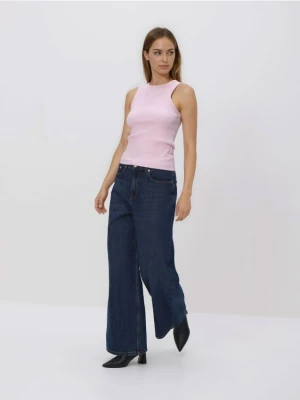 Reserved - Bawełniany top - pastelowy róż