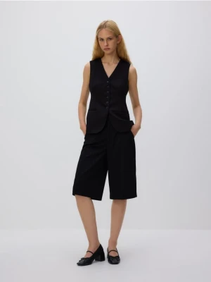 Reserved - Bermudy z kantem - czarny