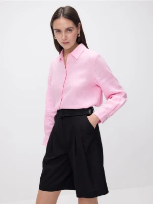 Reserved - Bermudy z paskiem - czarny