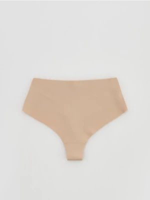 Zdjęcie produktu Reserved - Bezszwowe majtki typu stringi - kremowy