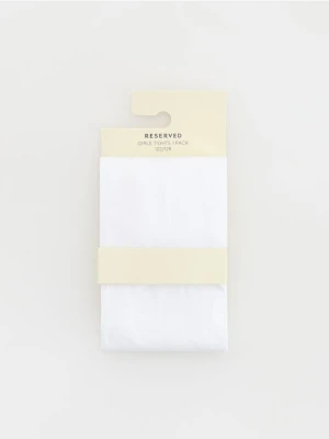 Reserved - Białe rajstopy 40 DEN - biały