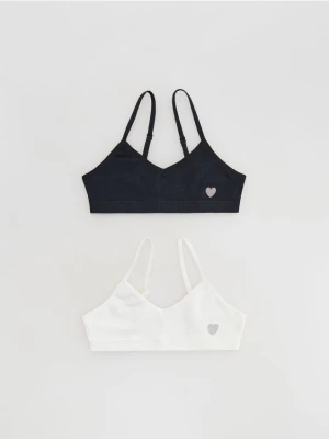 Reserved - Bieliźniany top 2 pack - biały