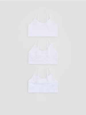 Reserved - Bieliźniany top 3 pack - biały