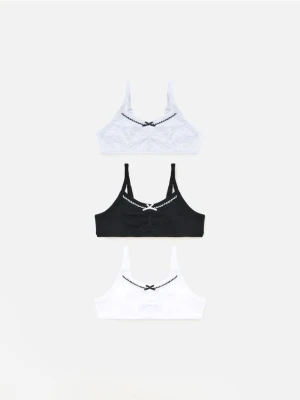 Reserved - Bieliźniany top 3 pack - biały