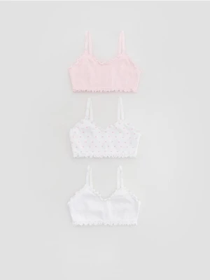 Reserved - Bieliźniany top 3 pack - pastelowy róż