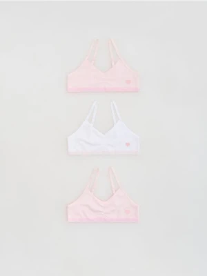 Reserved - Bieliźniany top 3 pack - pastelowy róż