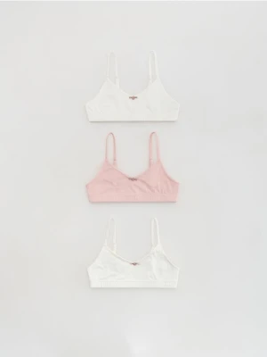 Reserved - Bieliźniany top 3 pack - złamana biel