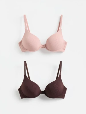 Reserved - Biustonosz push up 2 pack - brudny róż