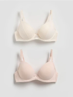 Reserved - Biustonosz push up 2 pack - złamana biel