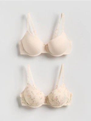 Reserved - Biustonosz push up 2 pack - złamana biel