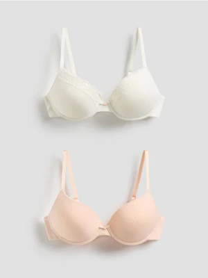 Reserved - Biustonosz push-up 2 pack - złamana biel