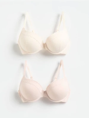 Reserved - Biustonosz super push up 2 pack - złamana biel