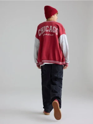 Reserved - Bluza bomber oversize - czerwony
