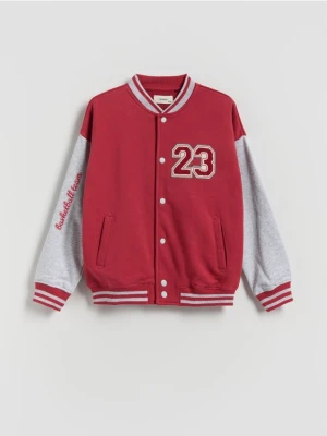 Reserved - Bluza bomber oversize - czerwony