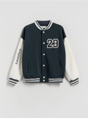 Reserved - Bluza bomber oversize - granatowy