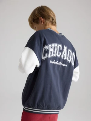 Reserved - Bluza bomber oversize - granatowy