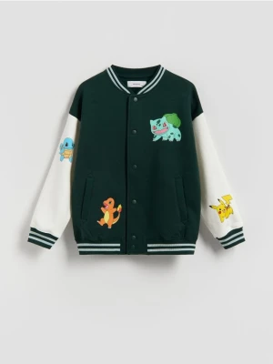 Reserved - Bluza bomber Pokémon - ciemnozielony
