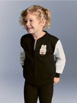 Reserved - Bluza bomber z nadrukiem - czarny