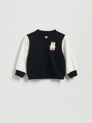 Reserved - Bluza bomber z nadrukiem - czarny