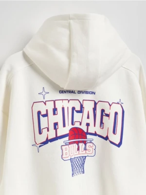 Reserved - Bluza Chicago Bulls NBA - złamana biel