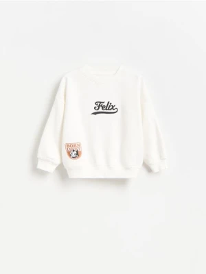 Reserved - Bluza Kot Feliks - złamana biel